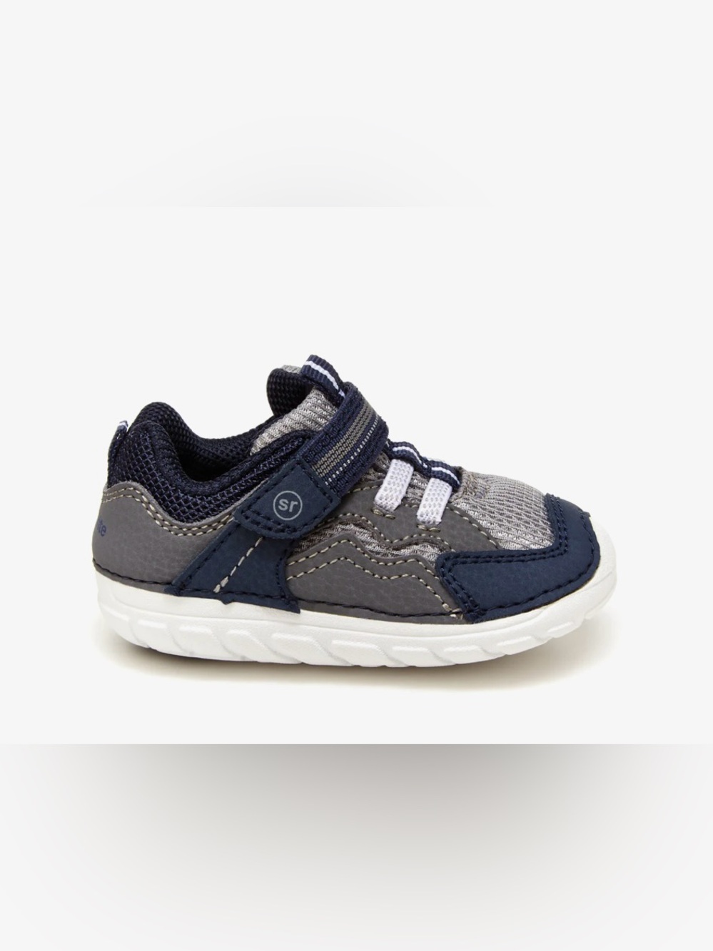 Stride Rite - Soft Motion Kylo Sneaker - NIB - Navy/Gray - Boys Size 4XWide